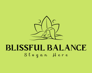 Woman Lotus Massage logo design