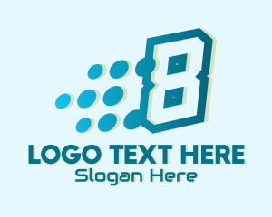 Telecom - Modern Tech Number 8 logo design