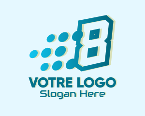 Modern Tech Number 8 Logo