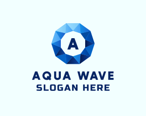 Aquamarine - Sapphire Gem Jewelry logo design