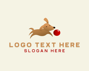 Adorable - Cute Dog Ball logo design