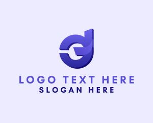 Letter De - Business Agency Letter DE logo design