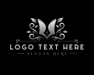 Calligraphy Pen Book Logo