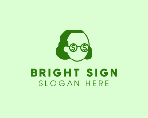 Sign - Franklin Dollar Sign Eyeglasses logo design