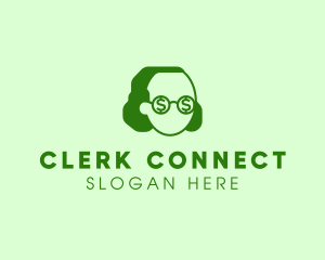 Clerk - Franklin Dollar Sign Eyeglasses logo design