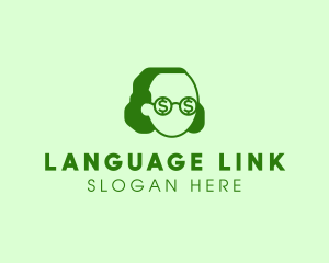 Bilingual - Franklin Dollar Sign Eyeglasses logo design