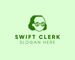 Franklin Dollar Sign Eyeglasses logo design