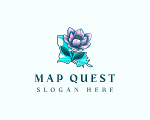 Louisiana Magnolia Flower logo design