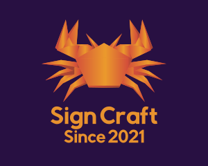 Orange Crab Origami logo design