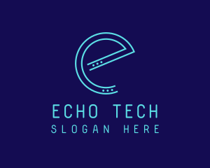 Tech Developer Letter E logo design