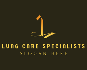 Golden Elegant Letter L logo design