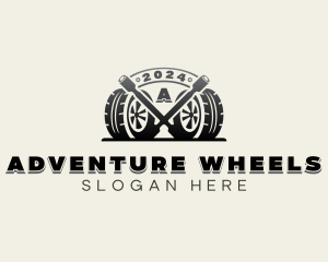 Auto Tire Wheels logo design