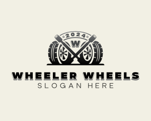 Auto Tire Wheels logo design