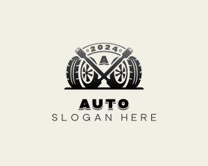 Auto Tire Wheels logo design