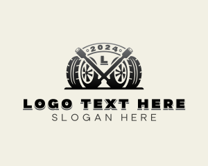 Car Care - Auto Tire Wheels logo design