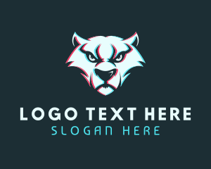 Panther - Wild Panther Glitch logo design