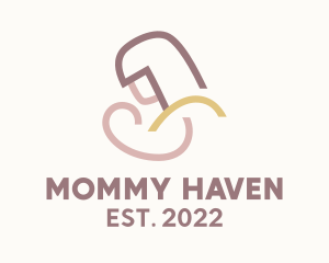 Mommy - Infant Breastfeeding Mother logo design