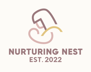 Infant Breastfeeding Mother  logo design