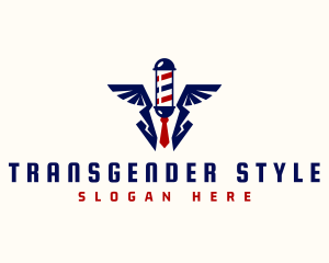 Barber Wings Groomer Logo