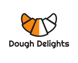 Dough - Croissant French Pastry logo design