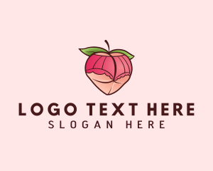 Erotic - Seductive Peach Underwear logo design