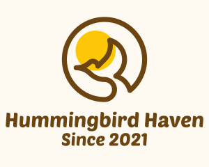 Hummingbird Sunrise Aviary logo design