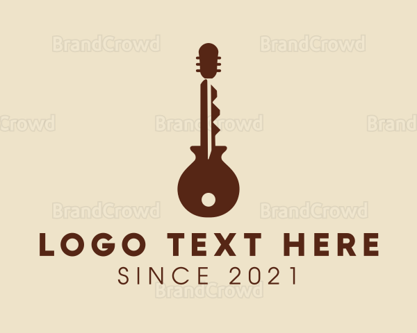 Brown Guitar Key Logo