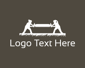Logging - Lumberjack Woodwork Saw logo design