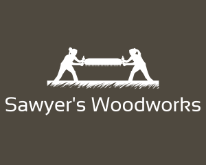 Lumberjack Woodwork Saw logo design