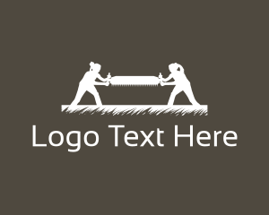 Lumberjack Woodwork Saw Logo