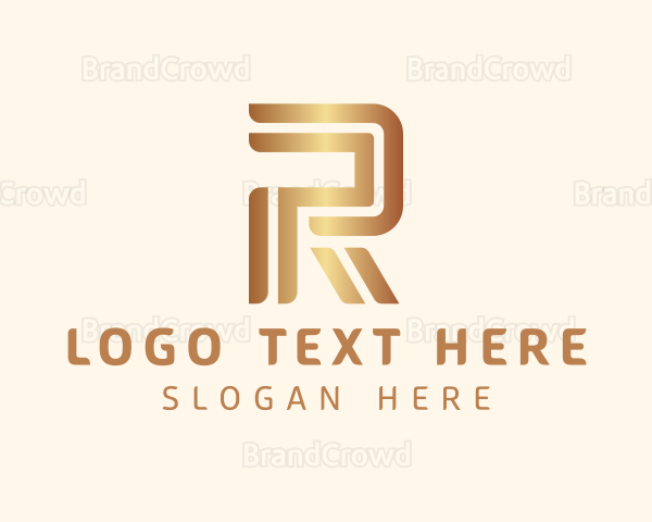 Golden Corporation Letter R Logo