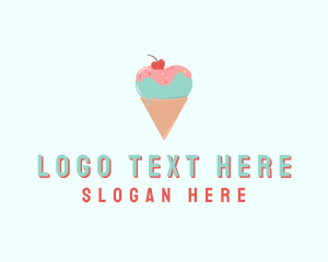 Kids - Heart Ice Cream logo design