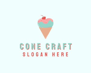 Heart Ice Cream  logo design