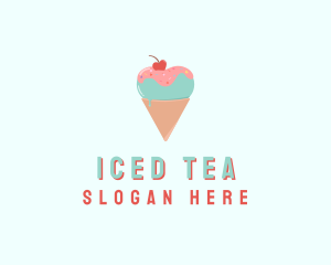 Heart Ice Cream  logo design