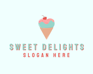 Heart Ice Cream  logo design