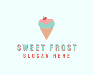 Heart Ice Cream  logo design