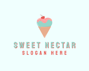 Heart Ice Cream  logo design