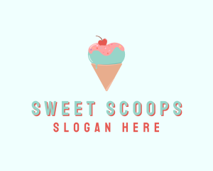 Heart Ice Cream  logo design