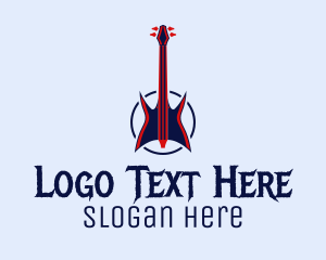 Heavy Metal - Guitar Rock Music logo design