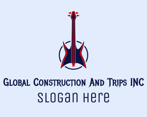 Guitar Rock Music Logo