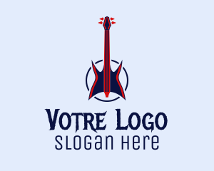 Heavy Metal - Guitar Rock Music logo design