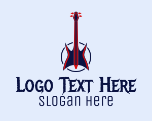 Guitar Rock Music Logo
