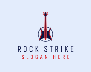 Guitar Rock Music logo design