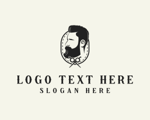 Men - Beard Barber Man logo design