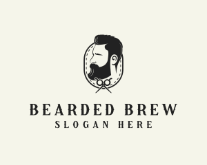 Beard Barber Man logo design