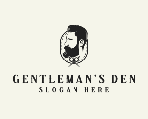 Sir - Beard Barber Man logo design