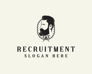 Haircut - Beard Barber Man logo design