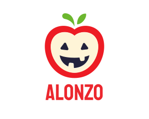 Halloween Fruit Apple logo design