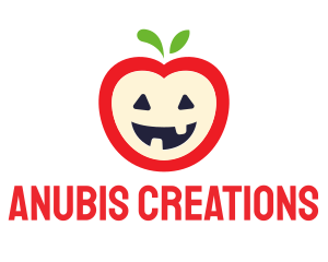 Halloween Fruit Apple logo design