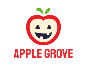 Halloween Fruit Apple logo design